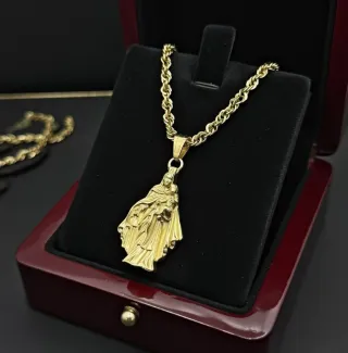 Cadena Virgen del Carmen Chapada Oro 18k