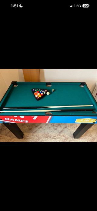 Mesa de futbolín, billar y hockey