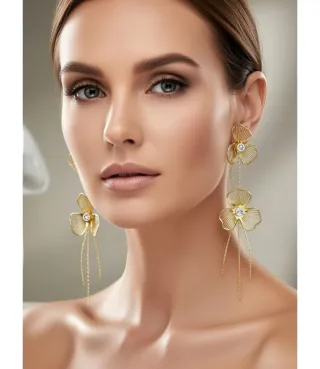 Pendientes Lotto chapado oro 18k