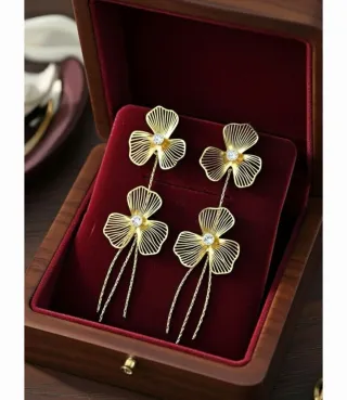 Pendientes Lotto chapado oro 18k