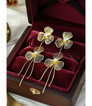 Pendientes Lotto chapado oro 18k