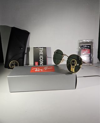 Occhiali Ray Ban Round Metal Oro Lenti Verdi