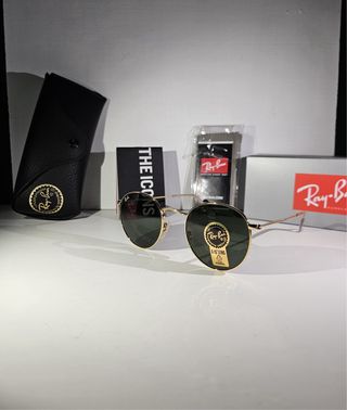 Occhiali Ray Ban Round Metal Oro Lenti Verdi
