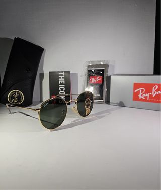 Occhiali Ray Ban Round Metal Oro Lenti Verdi