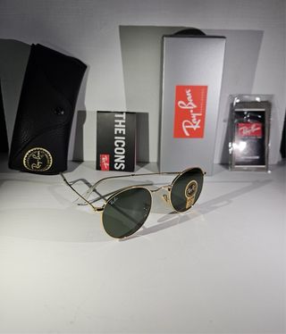 Occhiali Ray Ban Round Metal Oro Lenti Verdi