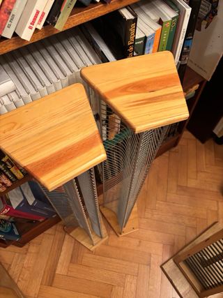 2 Estanterías CD Metal y Madera