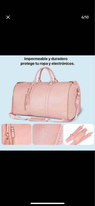 Bolsa de viaje lona lujo rosa