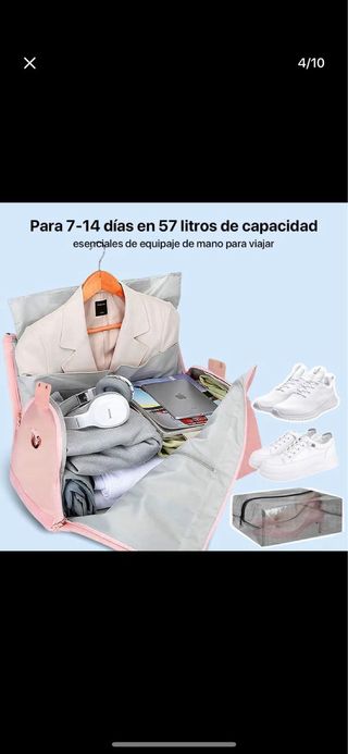 Bolsa de viaje lona lujo rosa