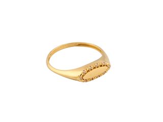 sello oro 18k con piedra con circonita t. 18 (18,47 mm)