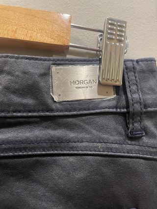 Falda Morgan Negra Efecto Piel Talla S