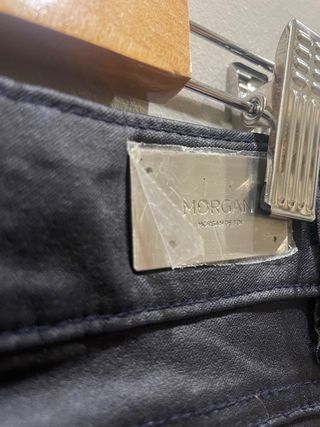 Falda Morgan Negra Efecto Piel Talla S