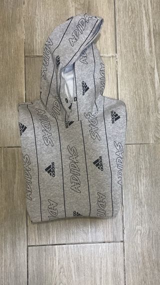 Felpa Adidas grigia con logo