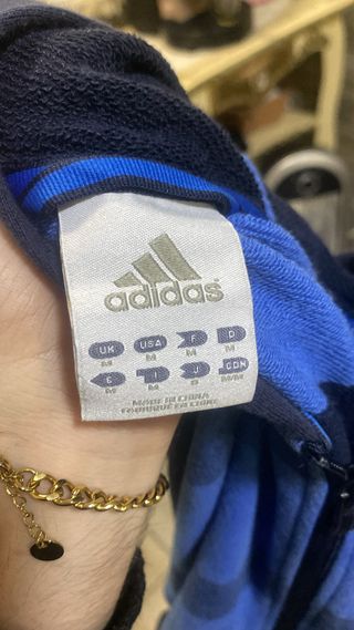 Felpa Adidas con cappuccio a righe