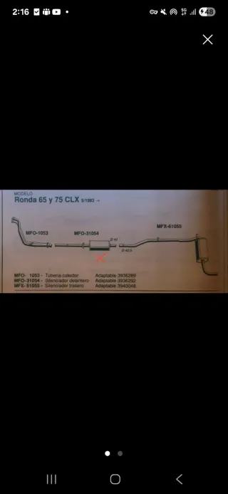Silenziatore Seat Ronda 65/75 CLX