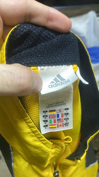 Giacca a vento Adidas nero/giallo