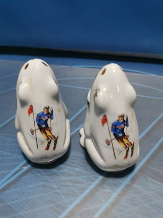 decoración cristal, cerámica, 4 ceniceros, 2 de cristal, 2 en forma de rana