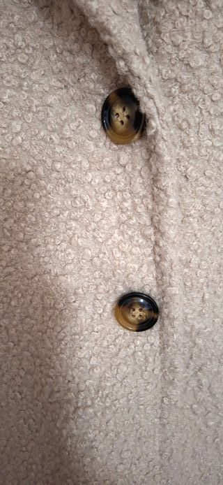 Abrigo largo rizo beige