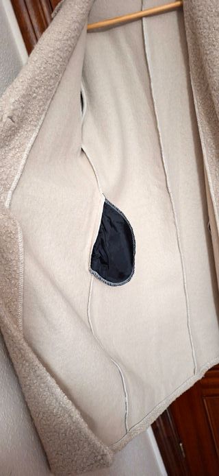 Abrigo largo rizo beige