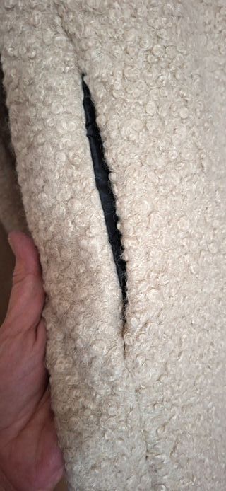 Abrigo largo rizo beige