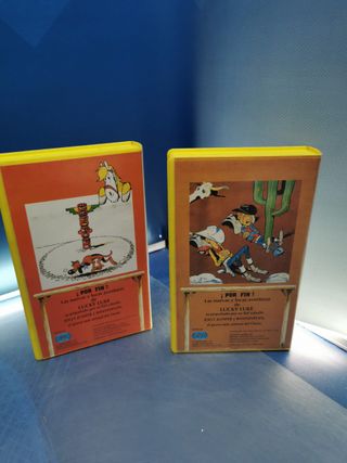 VHS, 2 cintas de videoclub LUCKY LUKE