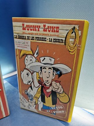 VHS, 2 cintas de videoclub LUCKY LUKE