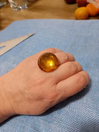 Anello vintage simil ambra