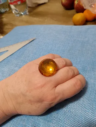 Anello vintage simil ambra