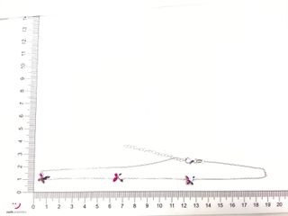 cadena plata 925mm con piedra con circonita 19 2.5cm