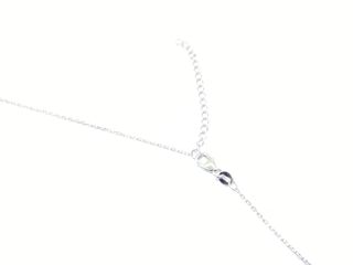 cadena plata 925mm con piedra con circonita 19 2.5cm