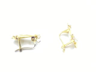 pendientes oro 18k con piedra con circonita