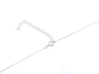 cadena plata 925mm con piedra con circonita 19 2.5cm