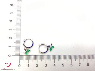 argollas plata 925mm con piedra con circonita