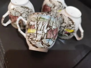 4 Tazas Johnson Bros England Escena Invierno