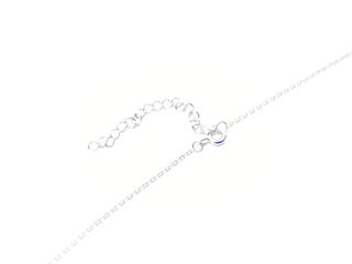 cadena plata 925mm con piedra con circonita 19 2.5cm