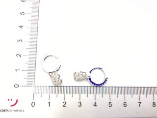 argollas plata 925mm con piedra con circonita