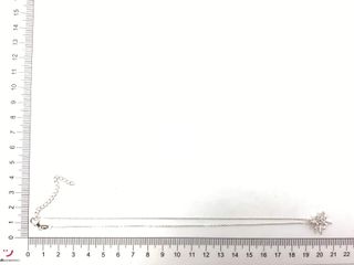 cadena plata 925mm con piedra con circonita 19 2.5cm