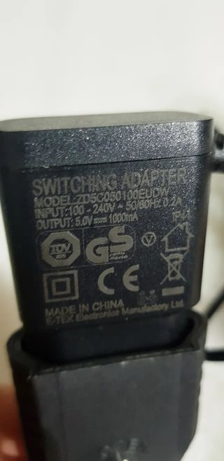 Cargador Afeitadora ZD5C050100 5V-100MA