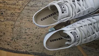 Converse Plataforma Piel Blancas