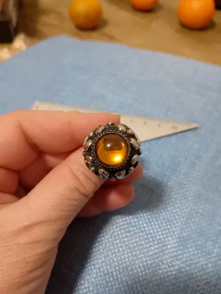 Anello vintage simil ambra