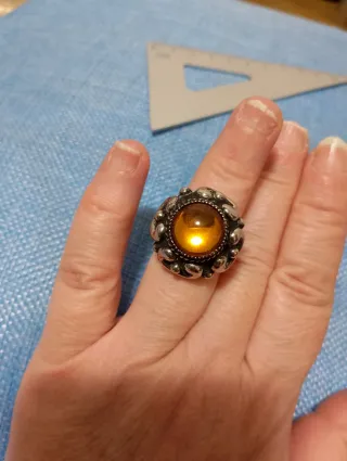 Anello vintage simil ambra