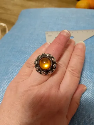 Anello vintage simil ambra