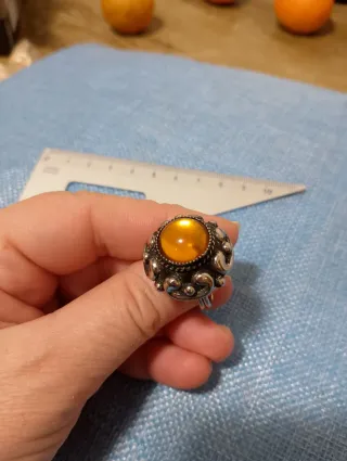 Anello vintage simil ambra