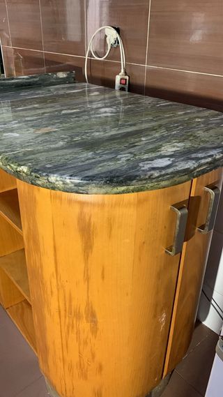 Muebles de cocina madera y mármol