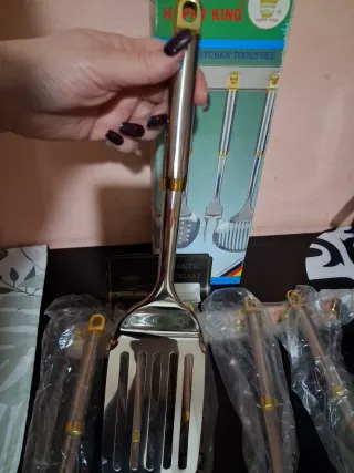 Set 7 Utensili Cucina Acciaio Inox