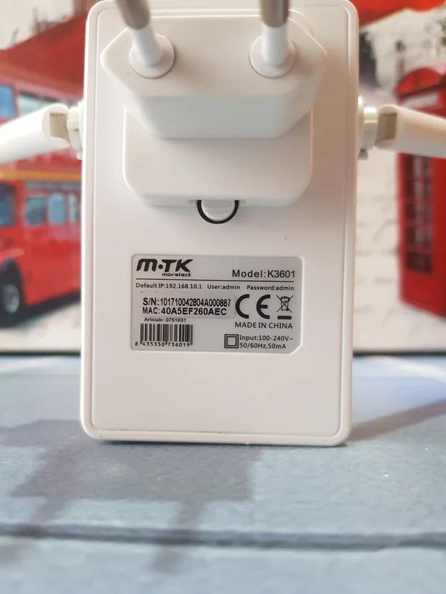 Repetidor MTK k3601 wifi 300mbps con 2 Antenas