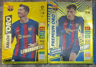 Lewandowski Balón Oro y Pedri Adrenalyn XL 22 23