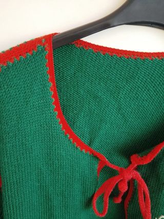 Cardigan Vintage tradizionale , fatto a mano   in