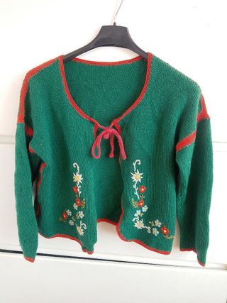 Cardigan Vintage tradizionale , fatto a mano   in