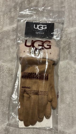 Guantes UGG Forro Polar Beige/Marrón