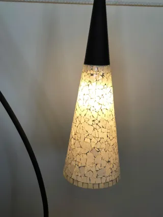 Lámpara de hierro forjado y cristal